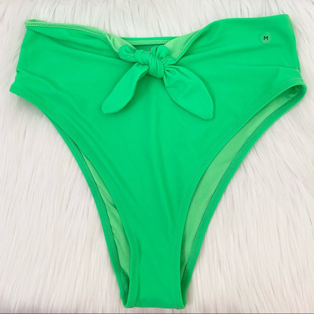 Aerie high waisted high cut cheeky swim bottoms Medium